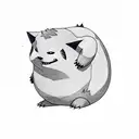 Snorlax and munchlax tattoo design idea