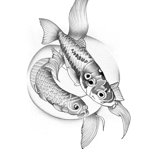 carp koi tattoo design idea