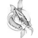 carp koi tattoo design idea