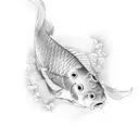 carp koi tattoo design idea