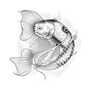 carp koi tattoo design idea