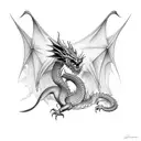 dragon from carp's mouth tattoo design idea