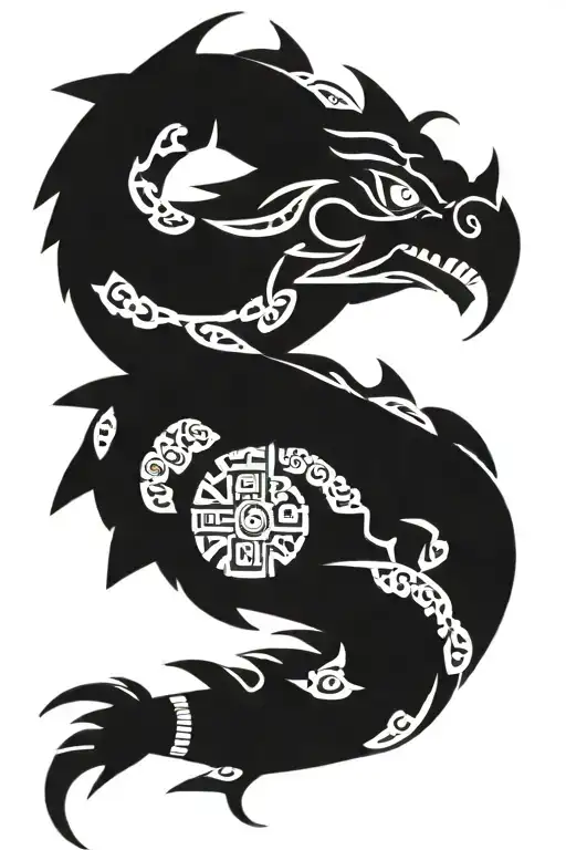 Aztec Quetzalcoatl snake tattoo tattoo design idea