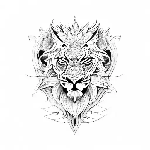 Rey leon  tattoo design idea