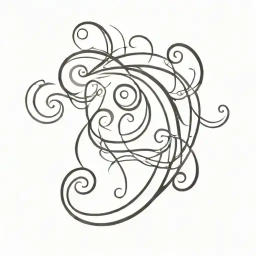 swirling clouds of smoke which look natural, with shapes reminding of tribal tatoos  tattoo design idea