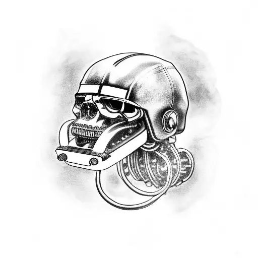 harley Davidson knucklehead motor tattoo design idea