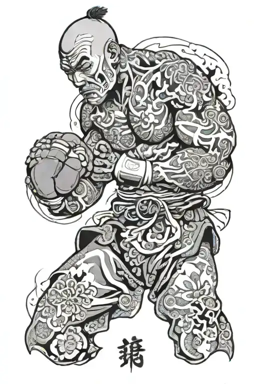  double amputee boxer tattoo design idea