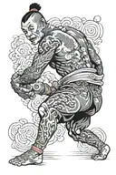  double amputee boxer tattoo design idea