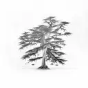 cypress tree inside of an outline of the state of Louisiana  tattoo design idea