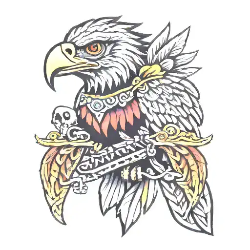 larios mexican eagle tattoo design idea