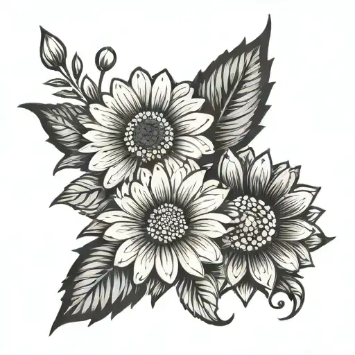 gerbera Daisy breathe  tattoo design idea