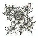 gerbera Daisy breathe  tattoo design idea