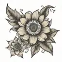 gerbera Daisy breathe  tattoo design idea