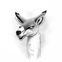 angry kangaroo with tattoos tattoo design idea