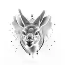 angry kangaroo with tattoos tattoo design idea
