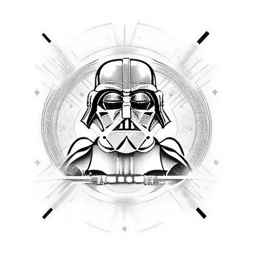 Ashoka Tano and Lightsabers include Darth Vader tattoo design idea