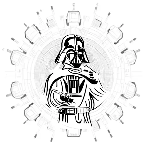 Ashoka Tano and Lightsabers include Darth Vader tattoo design idea