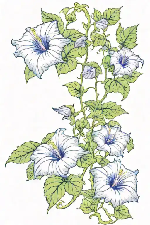 dragon libra morning glory vine tattoo design idea