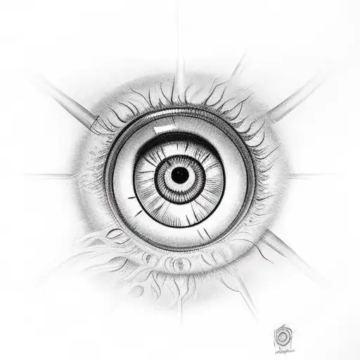 All Seeing Eye, clock tattoo design idea