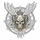 summoning dark tattoo design idea