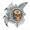 summoning dark tattoo design idea