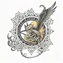 summoning dark tattoo design idea