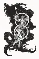 Sagittarius and Pisces  tattoo design idea