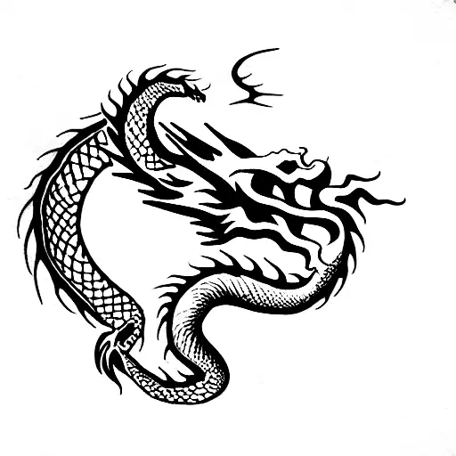 Dragon tattoo design idea