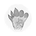 cat paw coming out of a box tattoo design idea