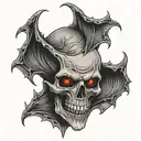 vampire skull tattoo design idea