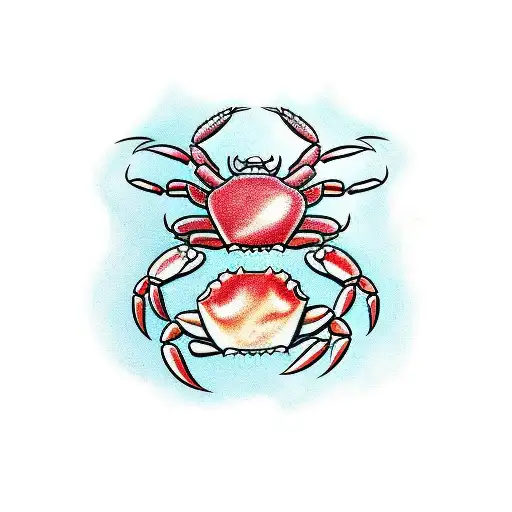 crab cancer tattoo design idea