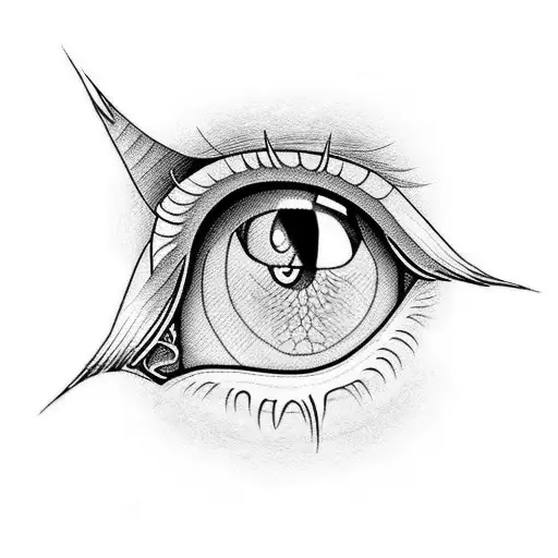  eyes with a tear transforming into a river of crimson tattoo design idea