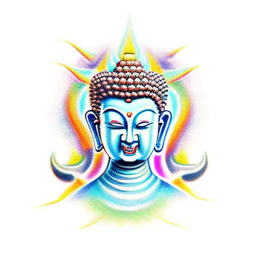 demon buddha full body tattoo design idea