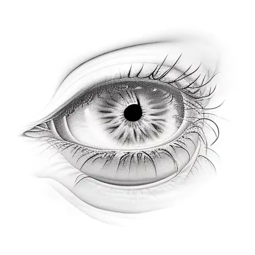  eyes with a tear transforming into a river of crimson tattoo design idea