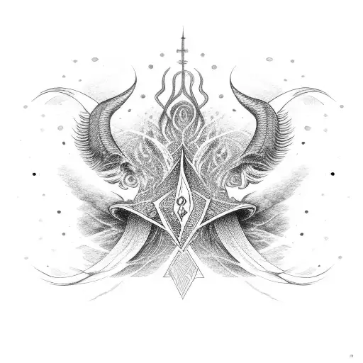 twin flames making trouble in the dream world tattoo design idea