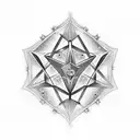 diamonds in the trees pentagrams in the night sky tattoo design idea