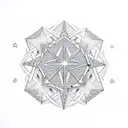 diamonds in the trees pentagrams in the night sky tattoo design idea