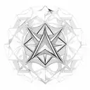 diamonds in the trees pentagrams in the night sky tattoo design idea