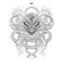 I'm coiled up like the venomous serpent Tangled in your trance and I'm certain You have got your hooks in me tattoo design idea