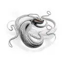 I'm coiled up like the venomous serpent Tangled in your trance and I'm certain You have got your hooks in me tattoo design idea