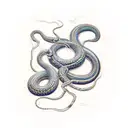 I'm coiled up like the venomous serpent Tangled in your trance and I'm certain You have got your hooks in me tattoo design idea