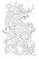 animals cool font tattoo design idea