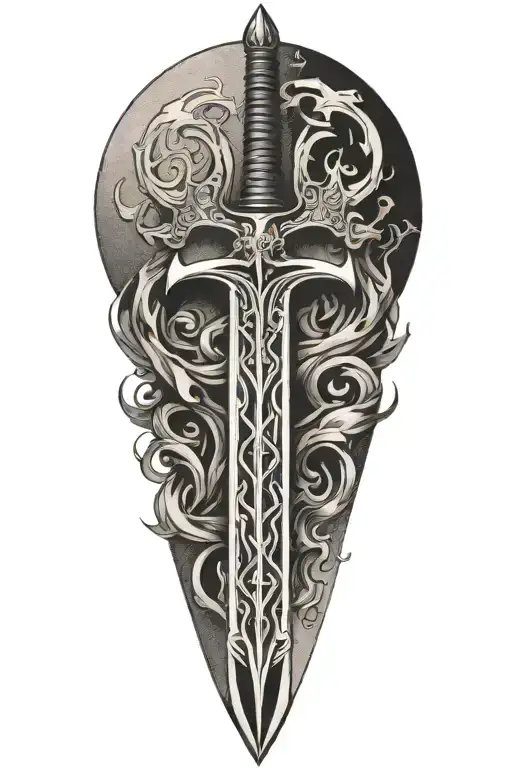 sword tattoo design idea