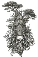 outdoors, manly tattoo design idea