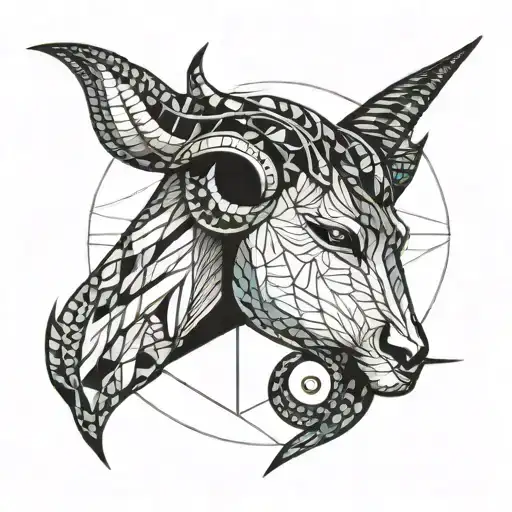 capricorn symbol tattoo design idea