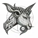 capricorn symbol tattoo design idea