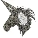 capricorn symbol tattoo design idea