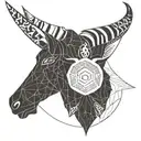 capricorn symbol tattoo design idea