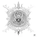 Afrocentric Capricorn Black tattoo design idea