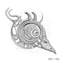 Afrocentric Capricorn Black tattoo design idea